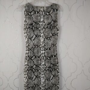 Fitted snakeskin print dress